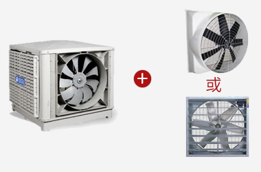 負壓風機或玻璃鋼風機+環(huán)保空調